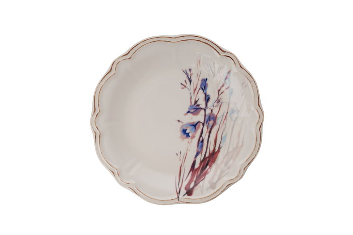 Hermia Blue Rustica Juego de Cena de 24 Piezas en Porcelana Azul Marino y Burdeos Hermia Blue Rustica Juego de Cena de 24 Piezas en Porcelana Azul Marino y Burdeos
